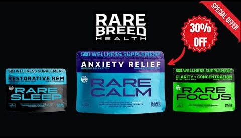 ๐Rare Breed Health Coupon Code & Sale: Save โจ30% OFF Stress Relief Supp - Rare Calm, Sleep, Focus!